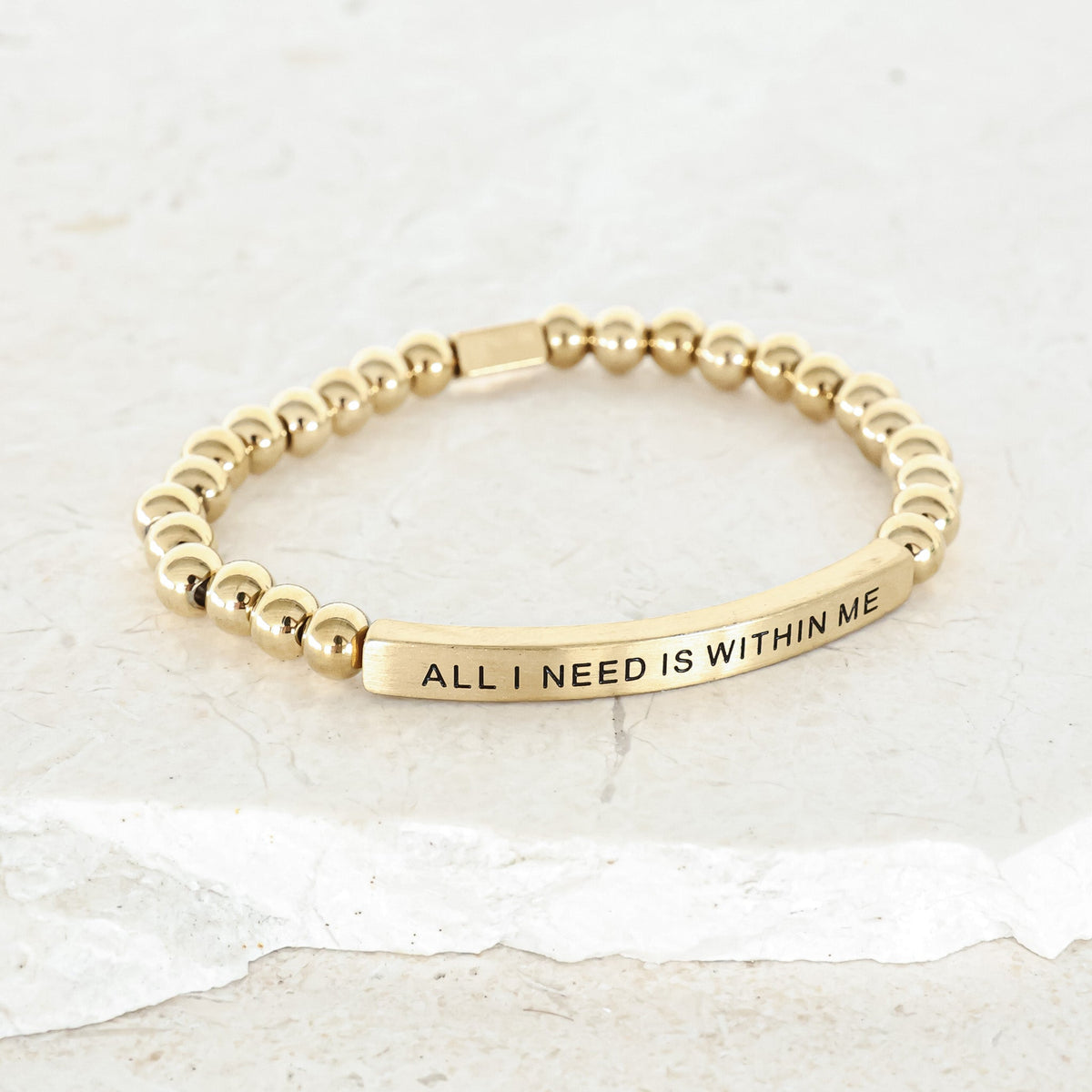 Gold engraved bracelet