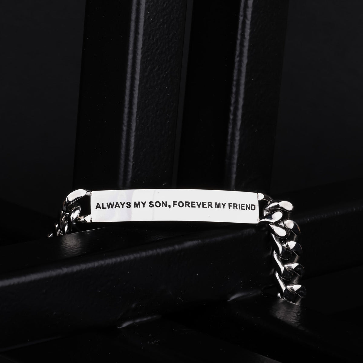 Engraved bracelet gift for son