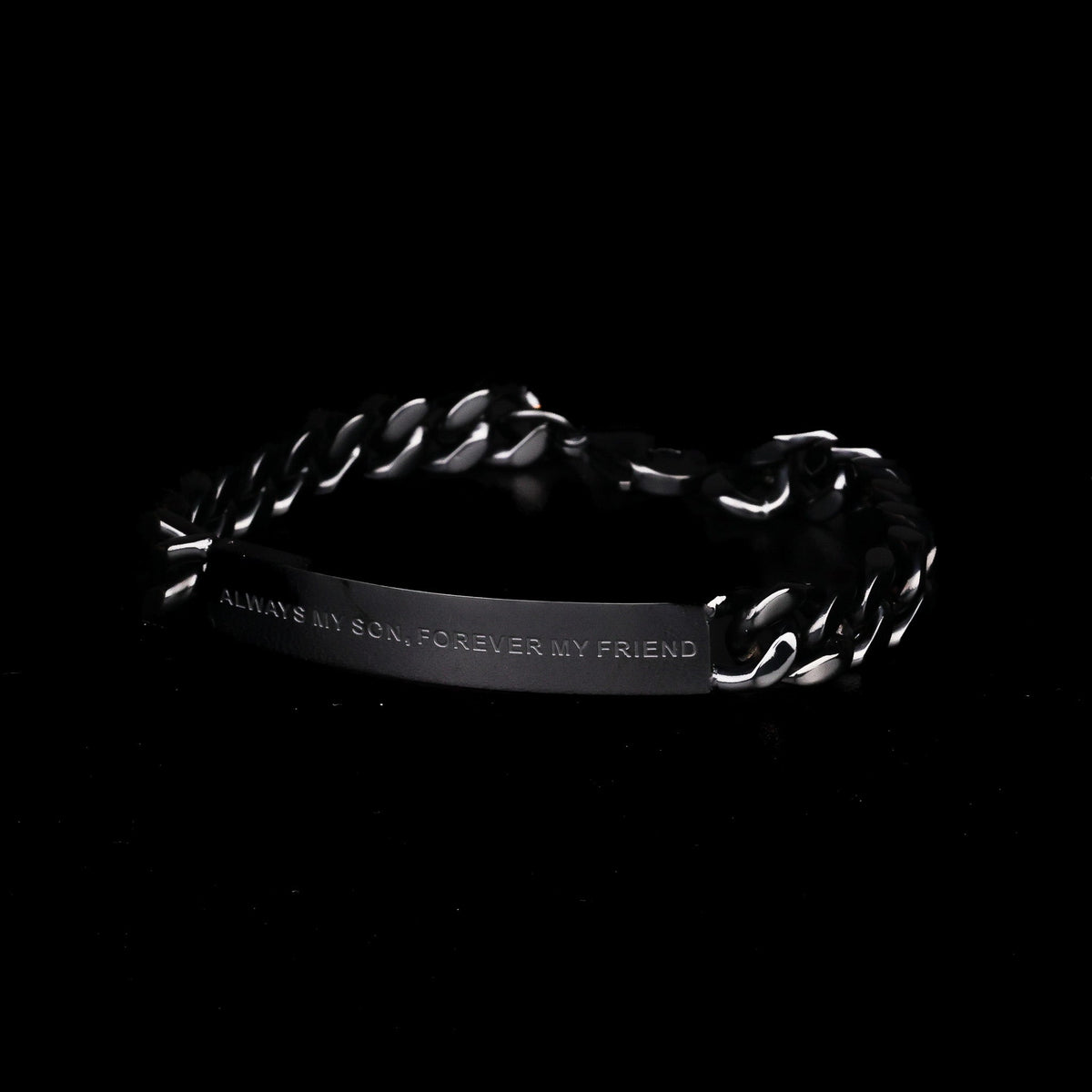 black cuban link chain bracelet