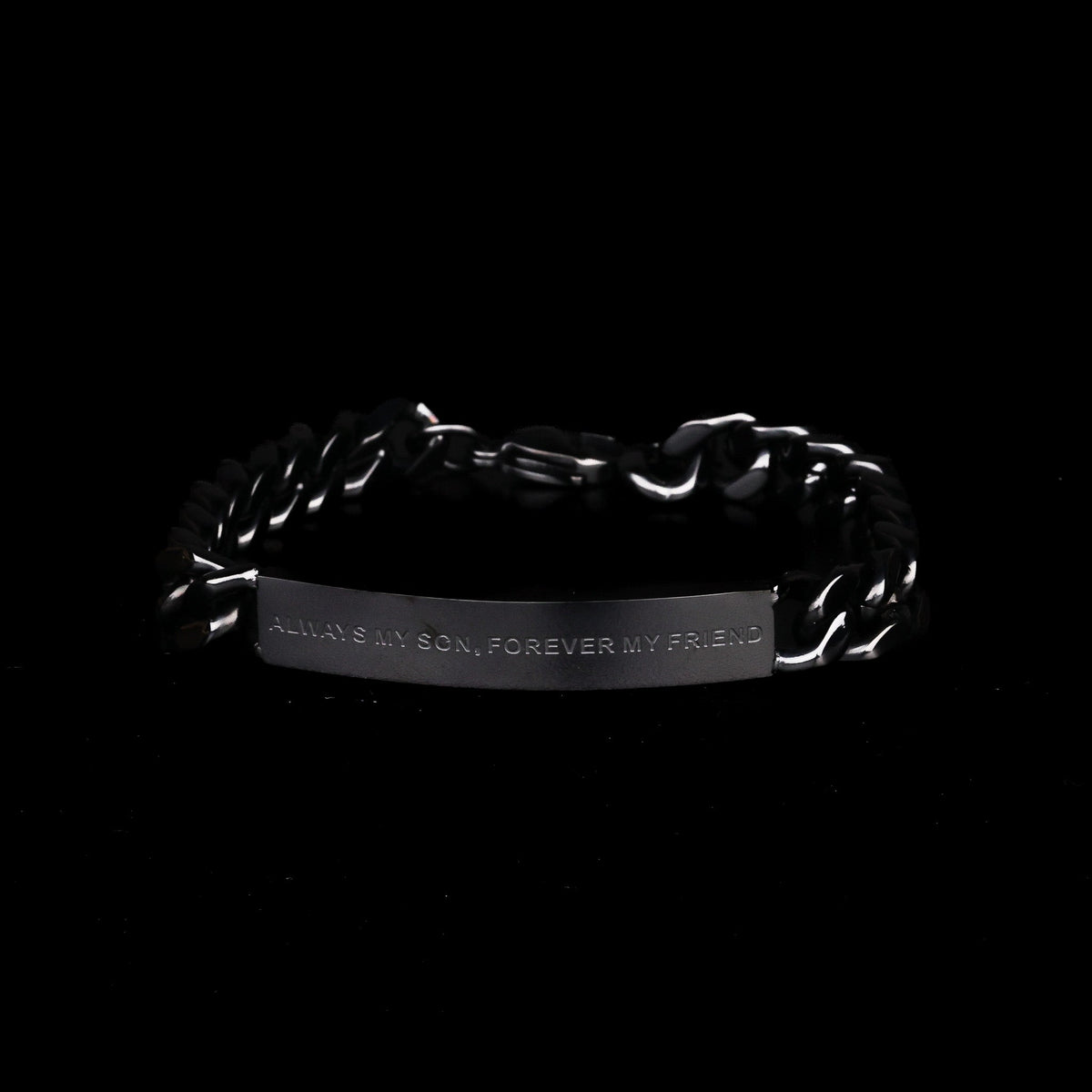 engraved chain bracelet for men