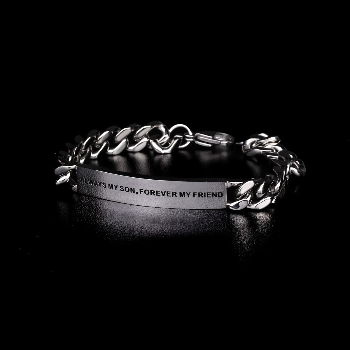 silver chain bracelet gift for son