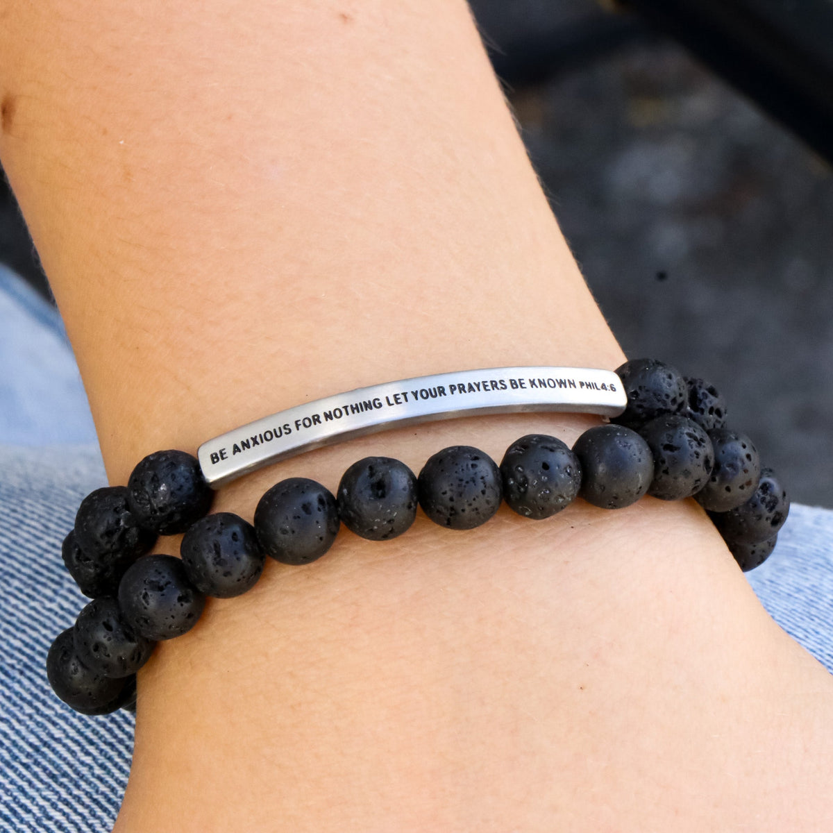 Natural earth stone bracelet made in USA
