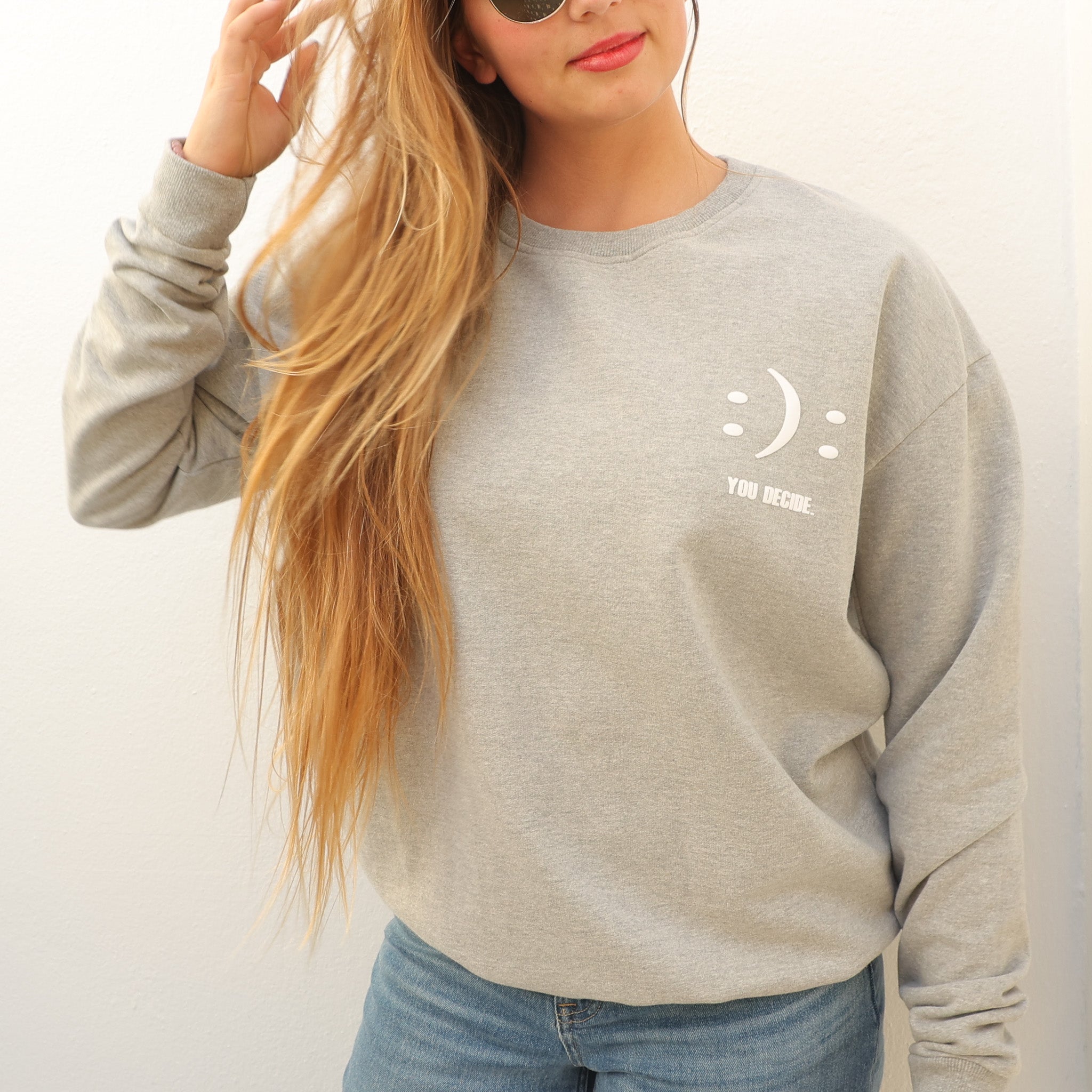 CHOOSE A HAPPY LIFE. CREWNECK