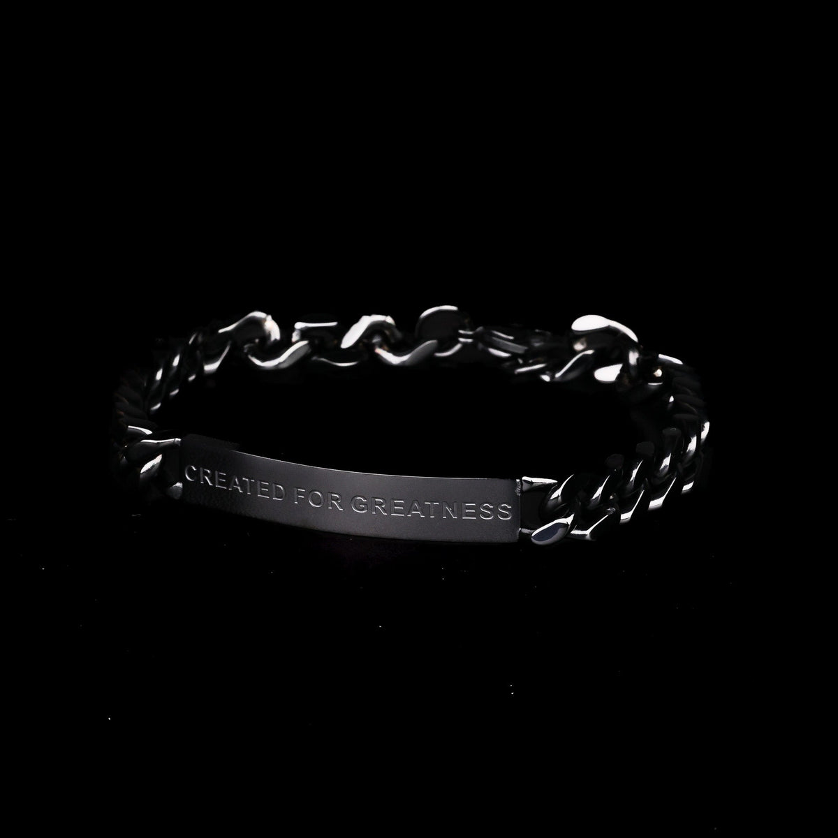 Black cuban link chain bracelet