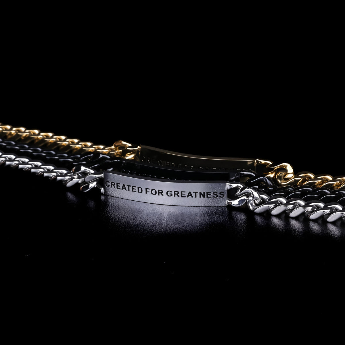 Engraved message bracelet for men