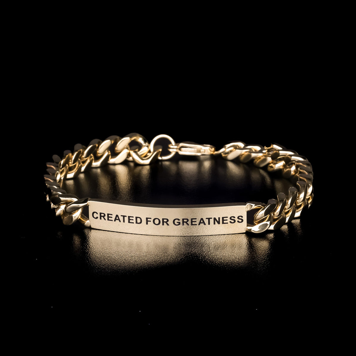 gold cuban link chain bracelet