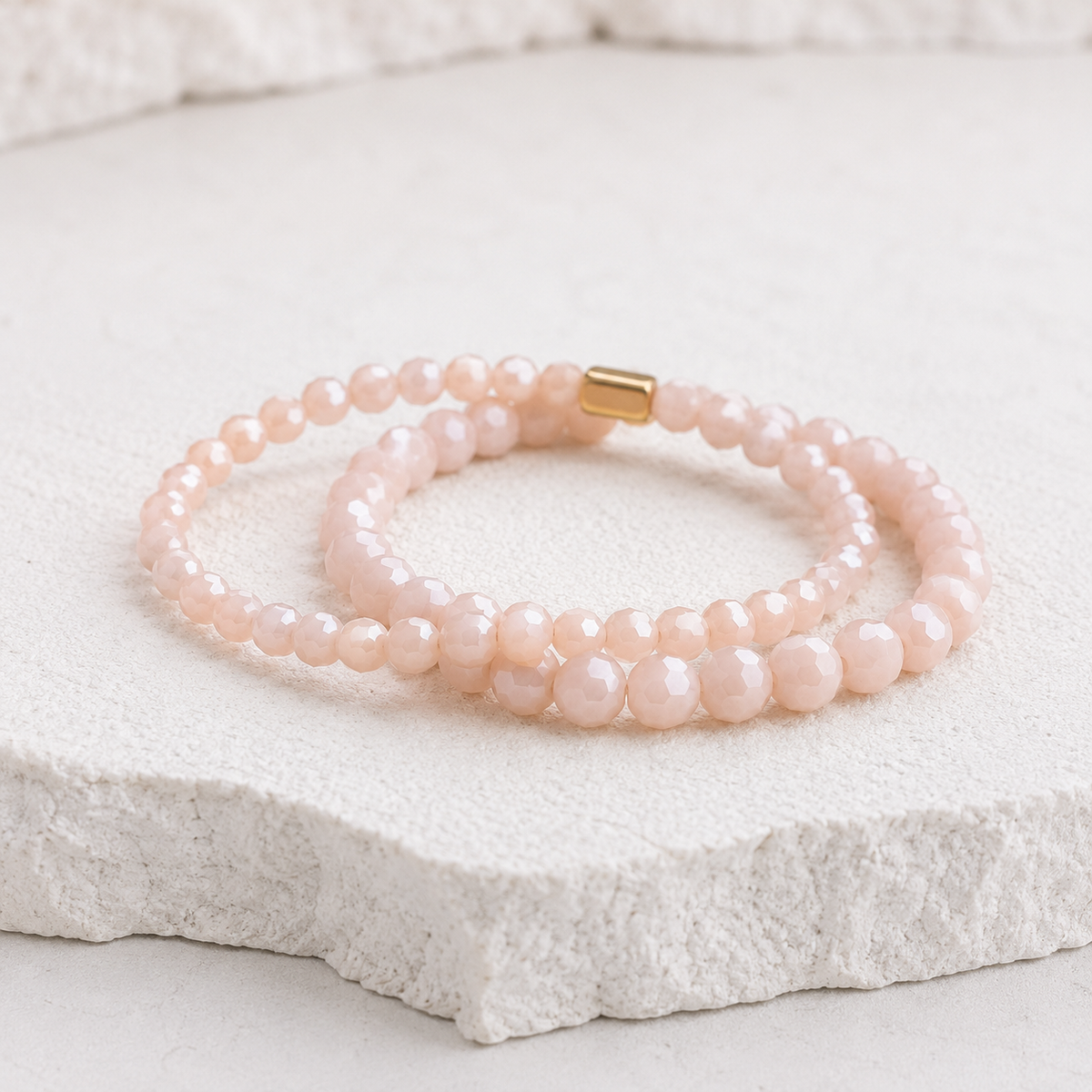 PINK OPAL CRYSTAL- ACCENT BRACELET