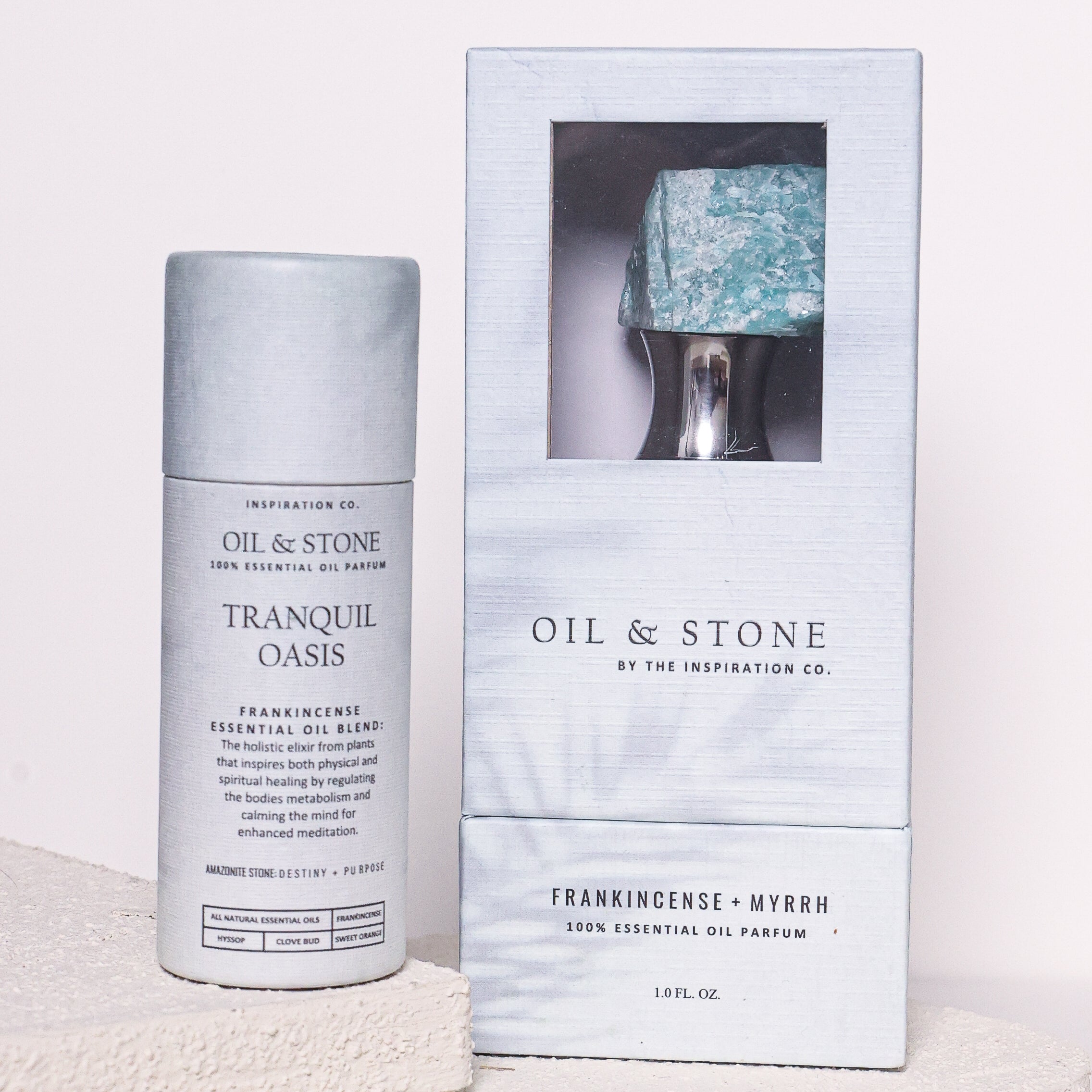 FRANKINCENSE & MYRRH / TRANQUIL OASIS - AMAZONITE PREMIUM OIL PERFUME