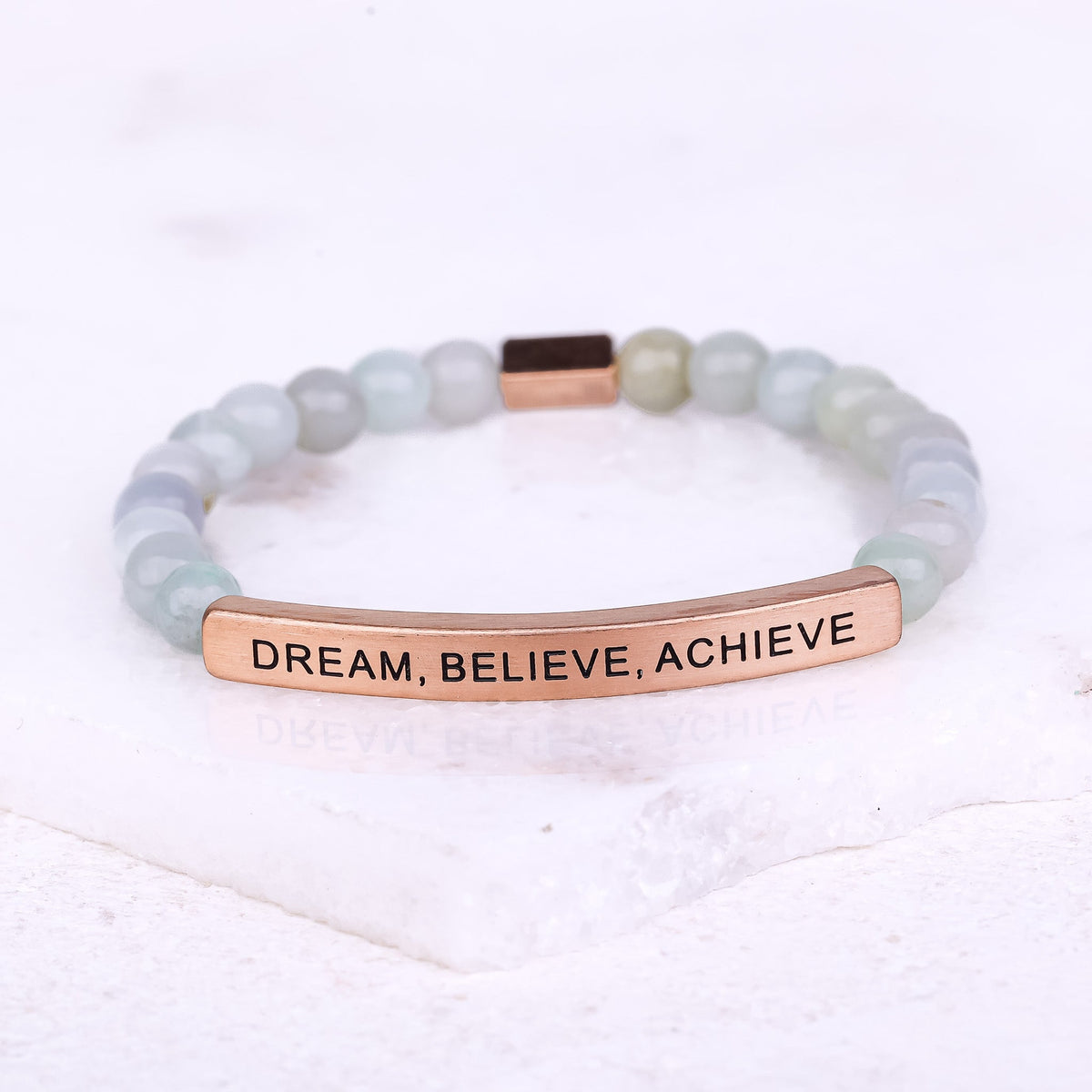 Beaded positive message bracelet