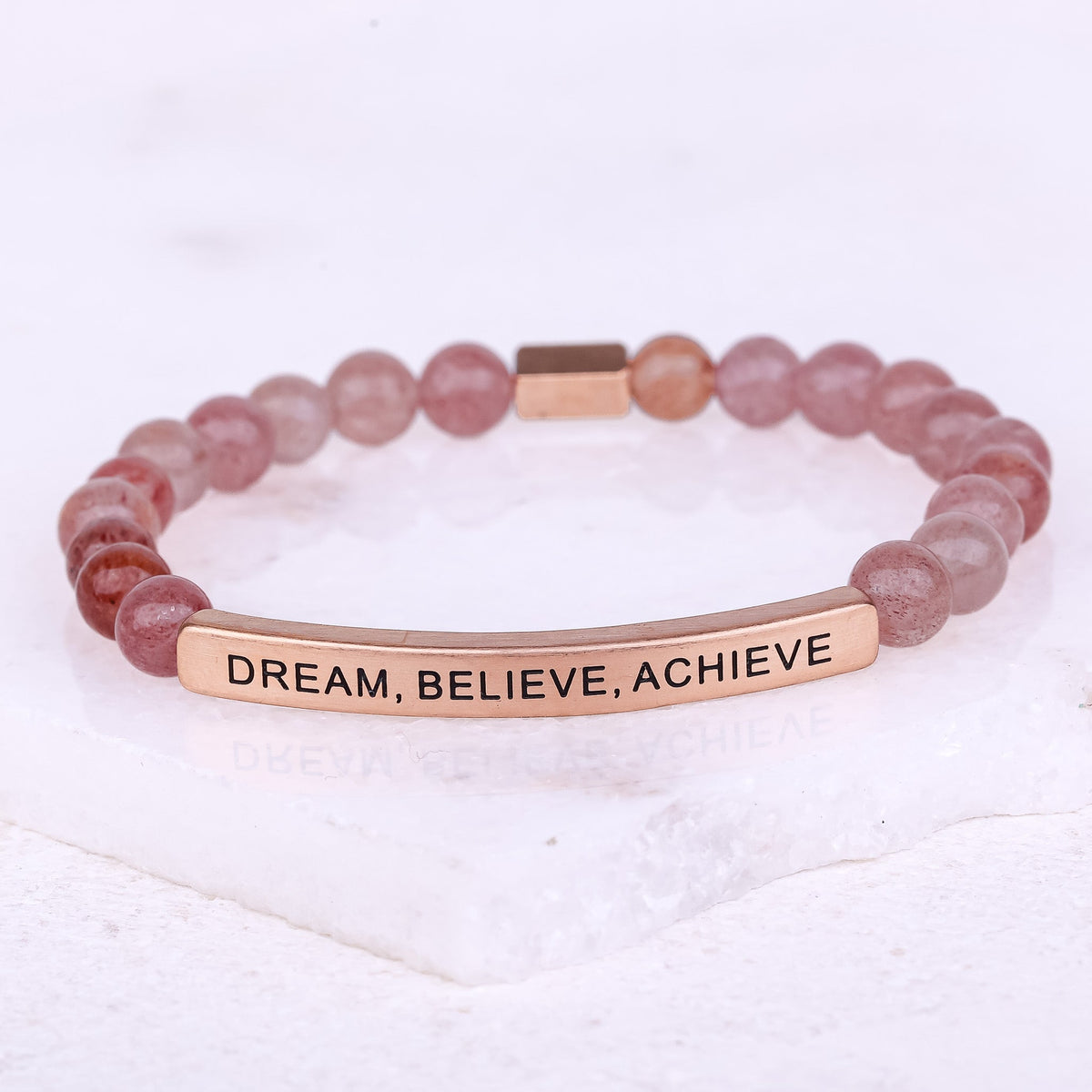 Engraved motivational bracelet