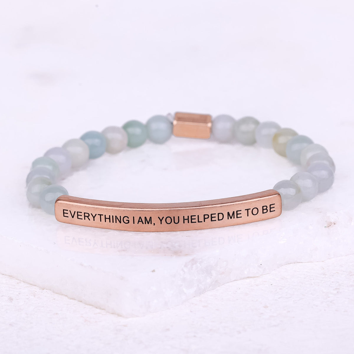 Inspiring engraved bracelet