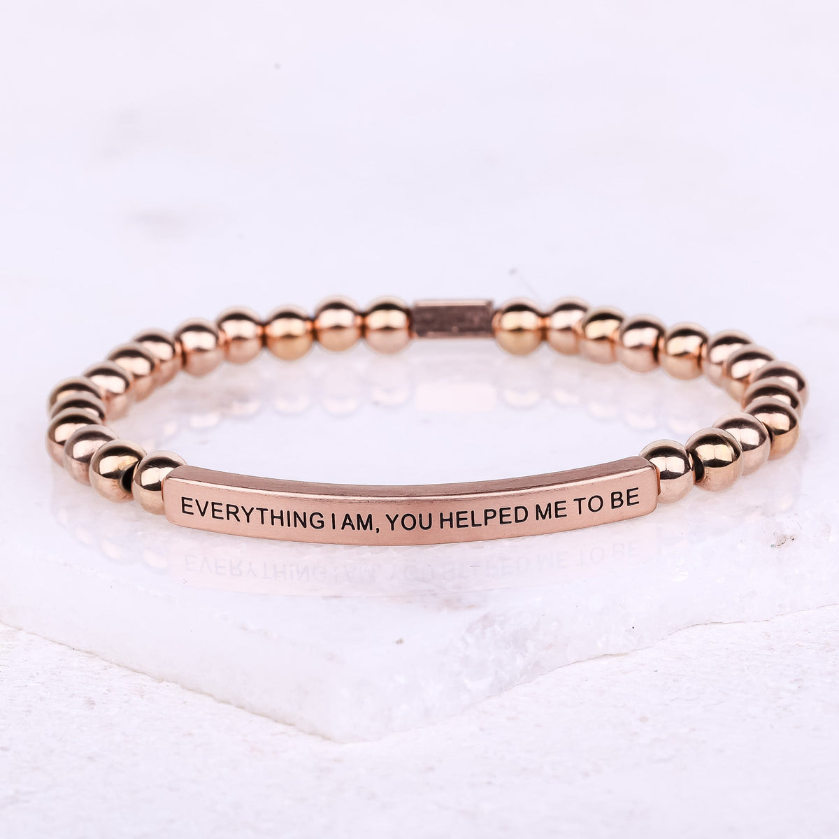 Inspirational beaded bracelet