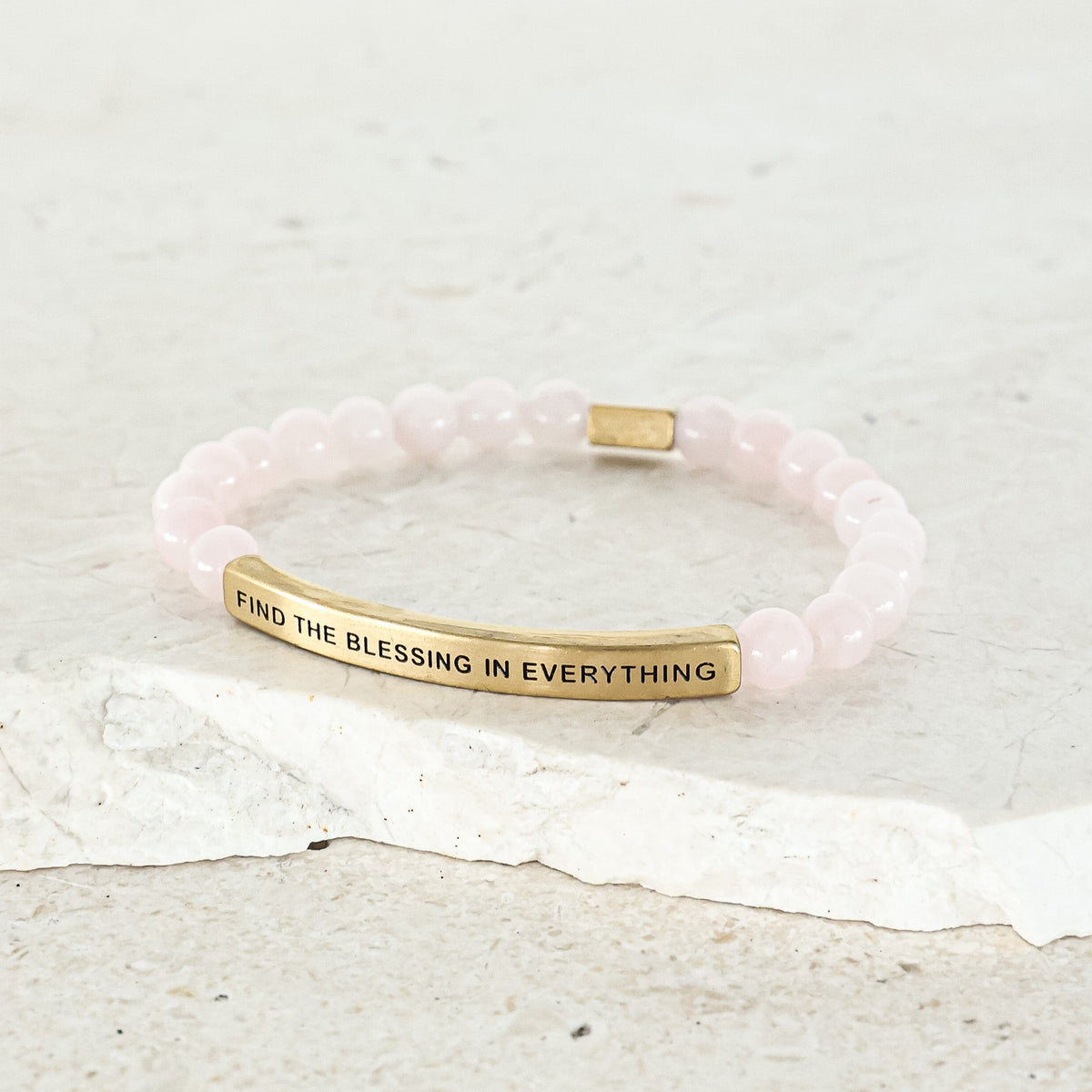 Beaded positive message bracelet