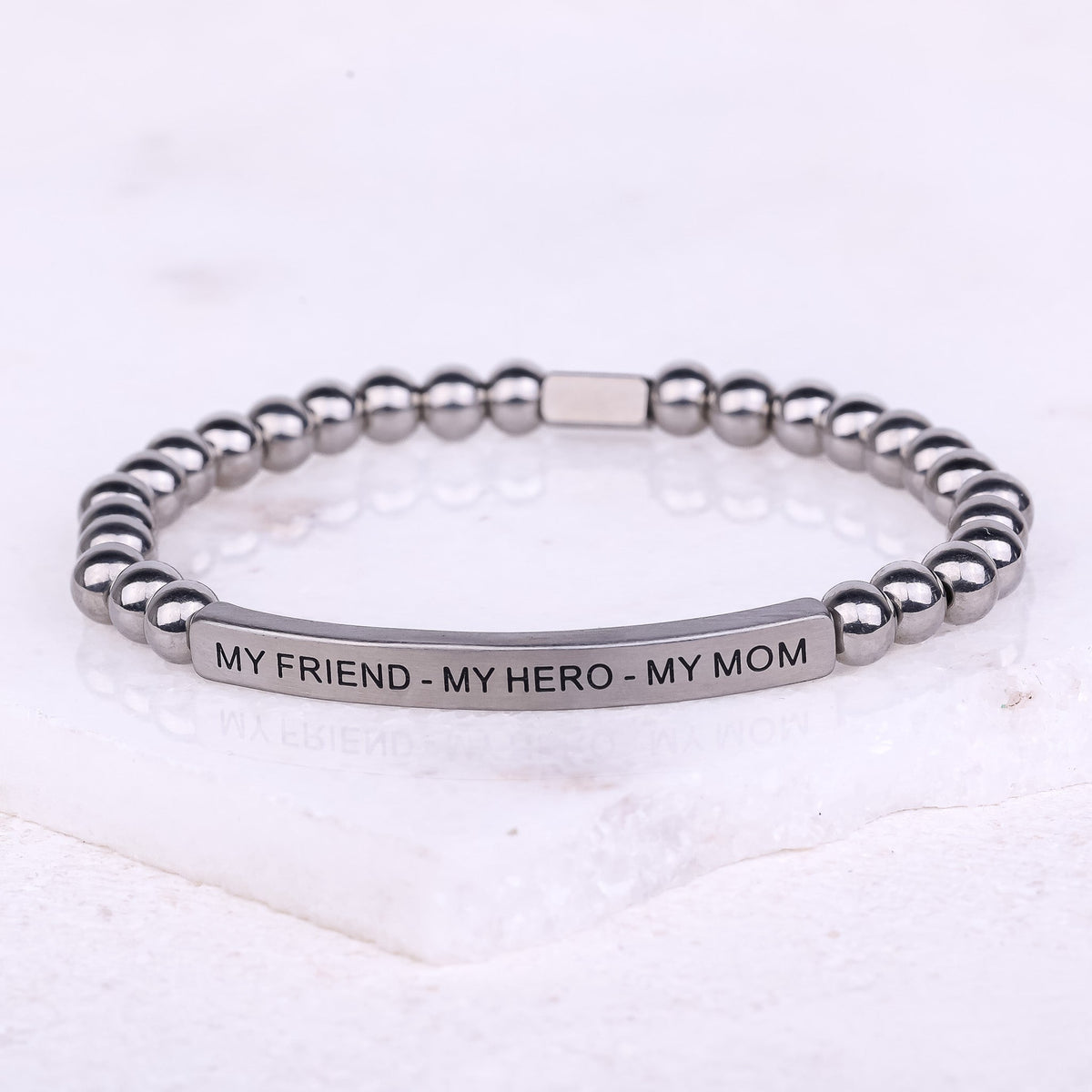 silver engraved bracelet made in usa