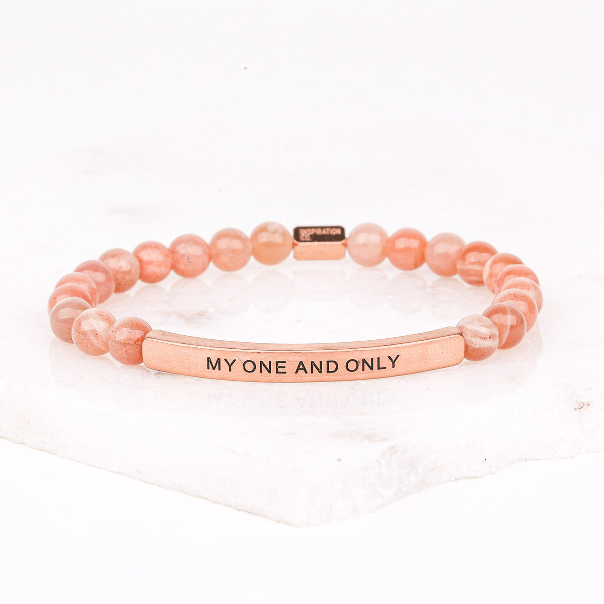 Love and relationship gift bracelet engraved with MY ONE AND ONLY