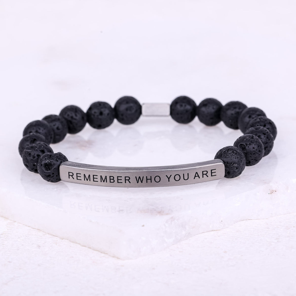 Remember Who You Are inspirational beaded bracelet