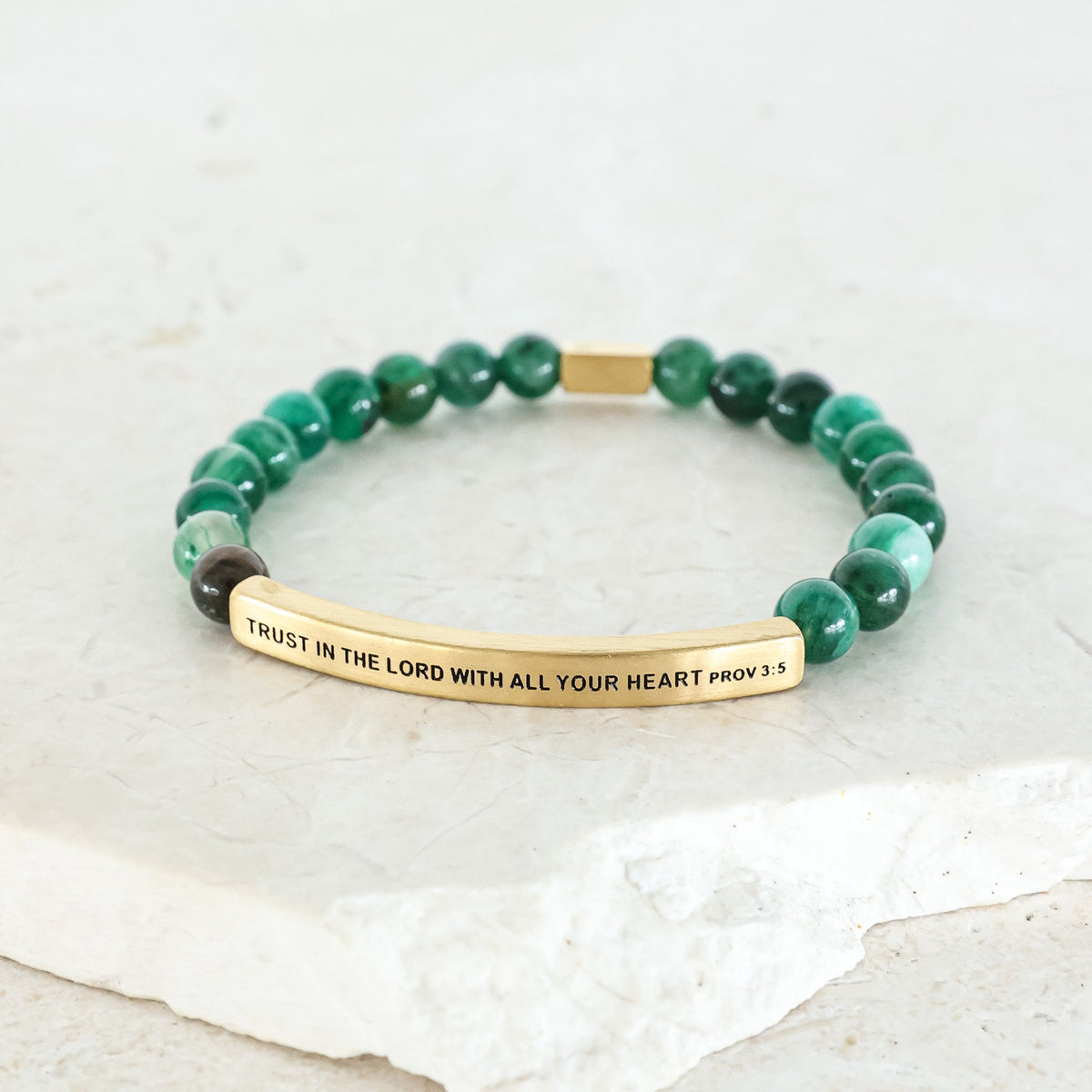 engraved beaded bracelet