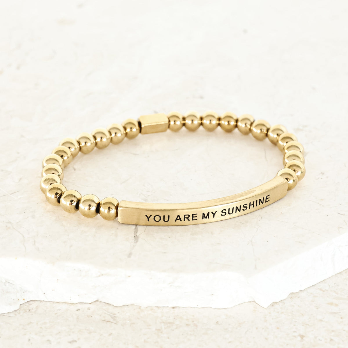 GOLD ENGRAVED MEANINGFUL BRACELET