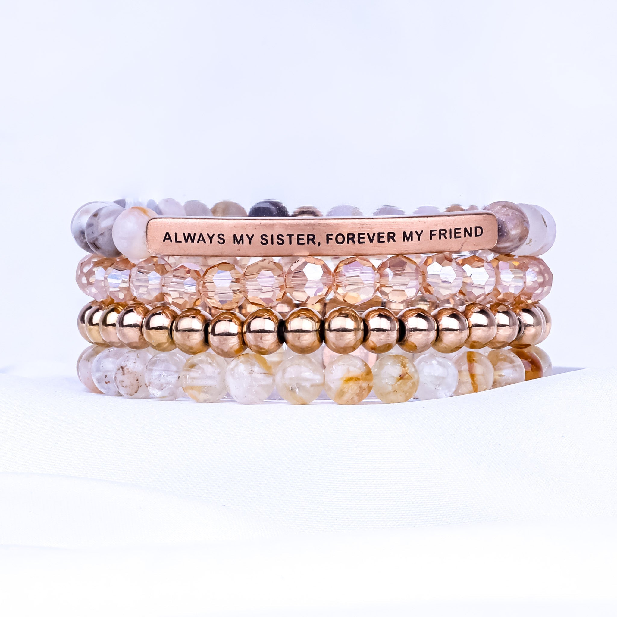 ALWAYS MY SISTER 4 BRACELET GIFT SET - BAMBOO - Inspiration Co.