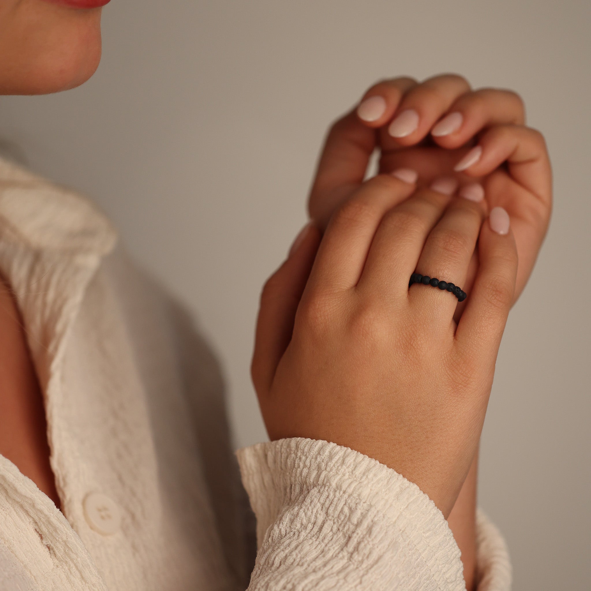 EARTHSTONE STRETCH RING - LAVA STONE - Inspiration Co.