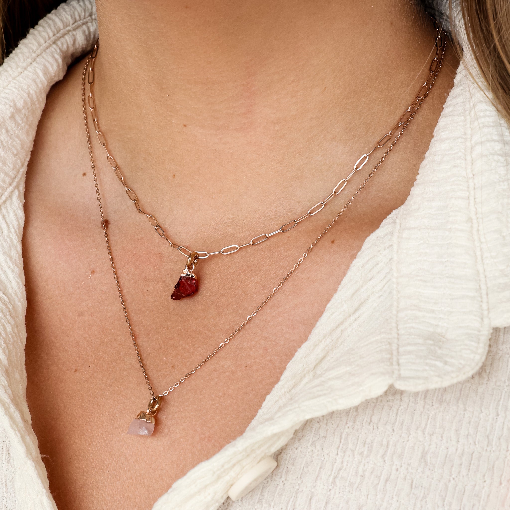 Garnet(JAN) Raw Birthstone Charm - Inspiration Co.