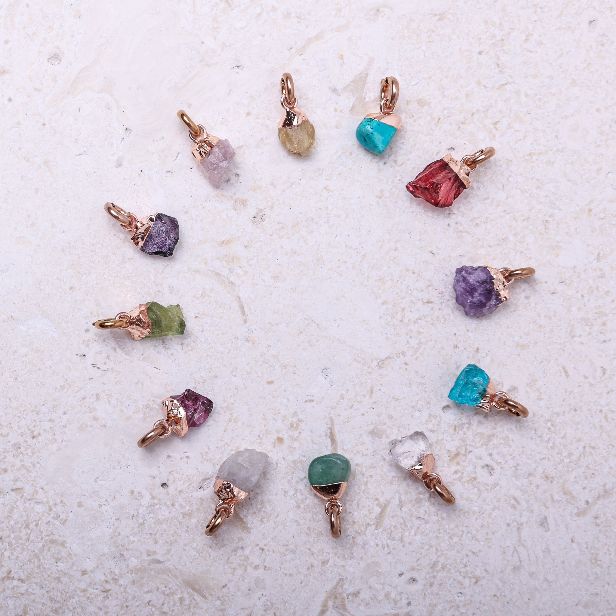 Moonstone(JUNE) Raw Birthstone Charm - Inspiration Co.