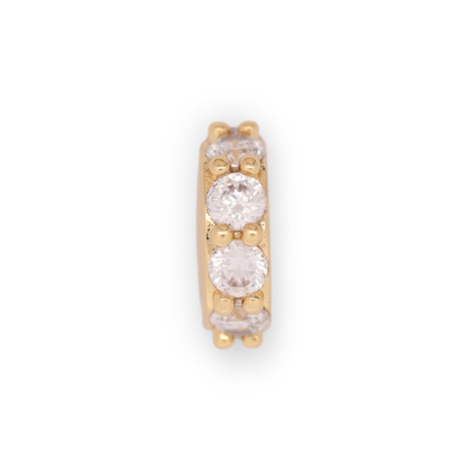 HALO BIRTHSTONE CHARM - WHITE TOPAZ (APRIL)