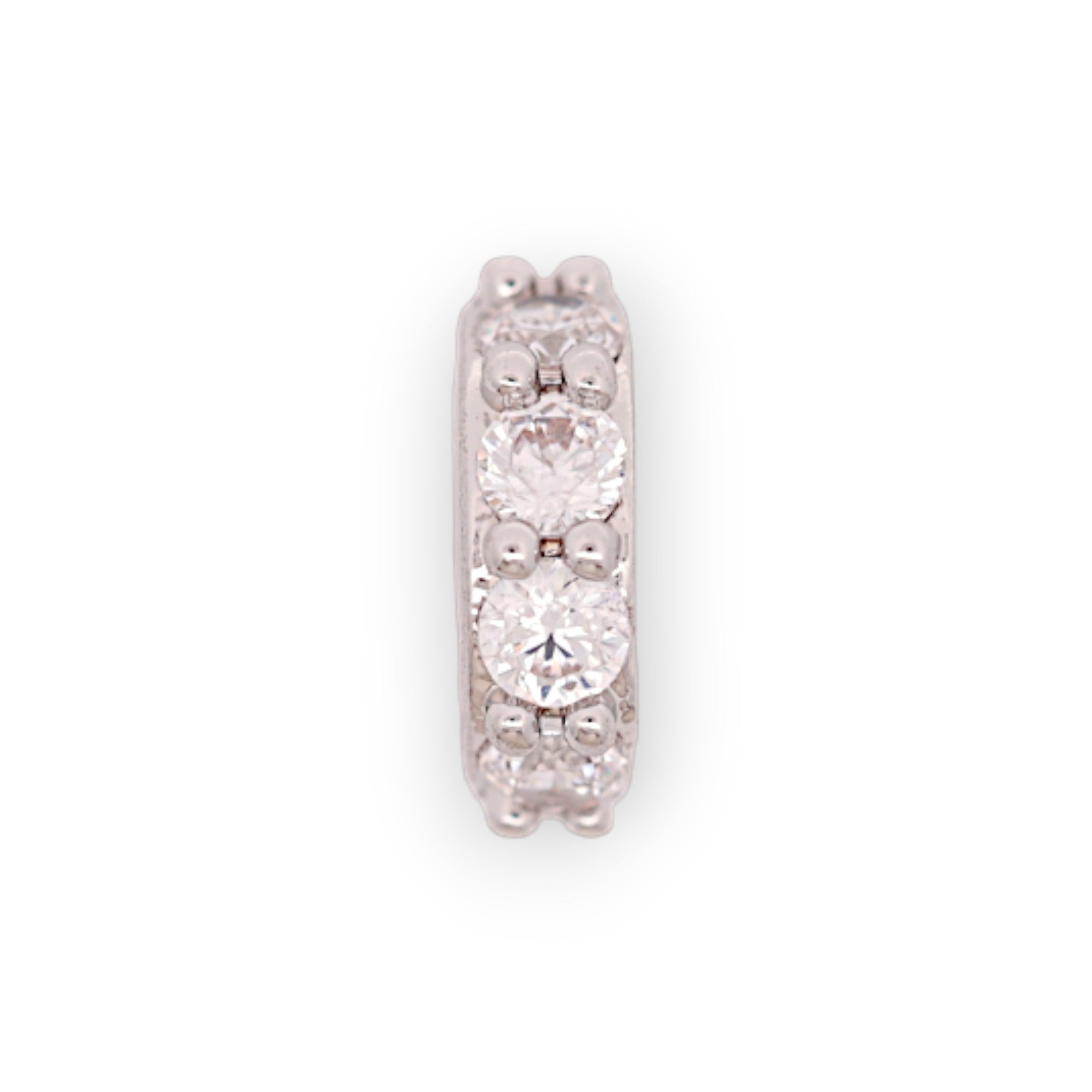 HALO BIRTHSTONE CHARM - WHITE TOPAZ (APRIL)