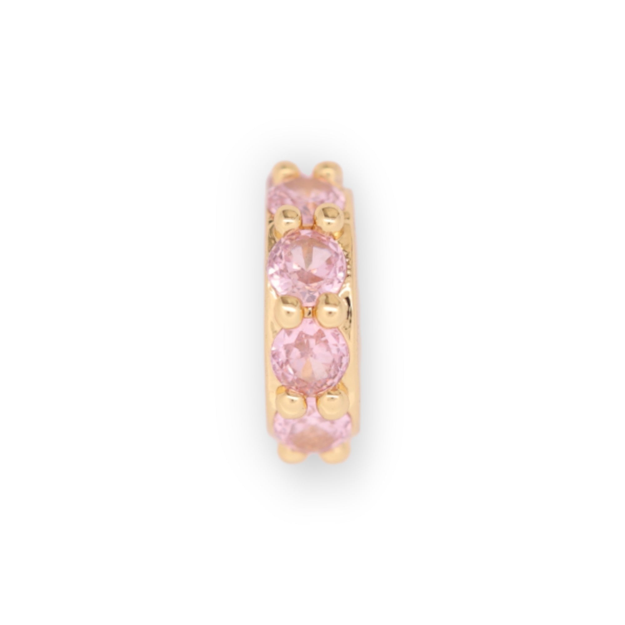 HALO BIRTHSTONE CHARM - PINK QUARTZ (OCT)