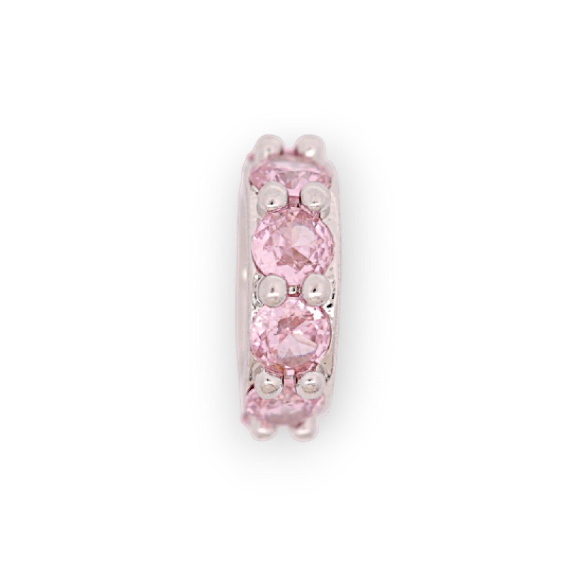 HALO BIRTHSTONE CHARM - PINK QUARTZ (OCT)