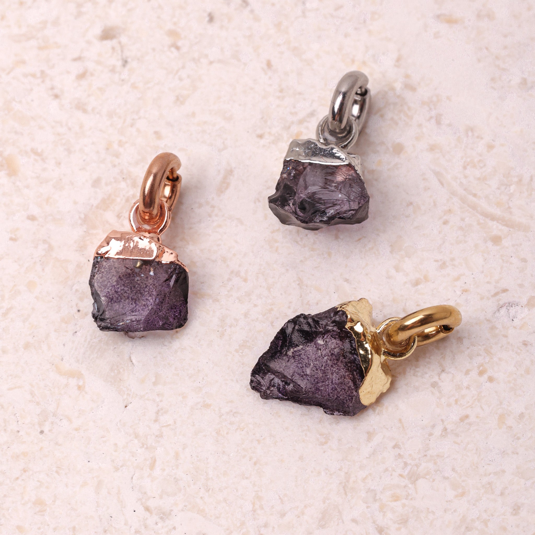 Sapphire(SEPT) Raw Birthstone Charm - Inspiration Co.