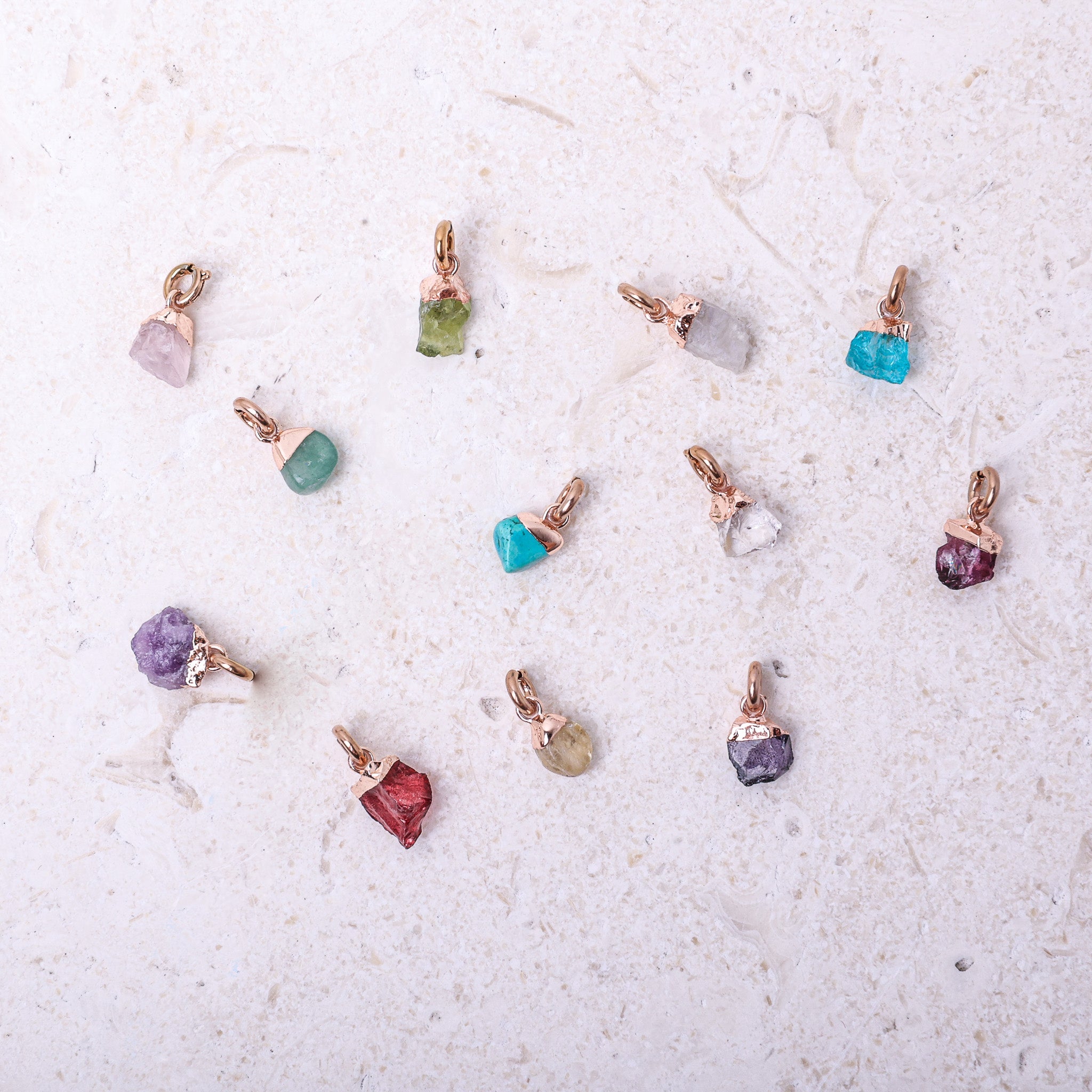 Sapphire(SEPT) Raw Birthstone Charm - Inspiration Co.