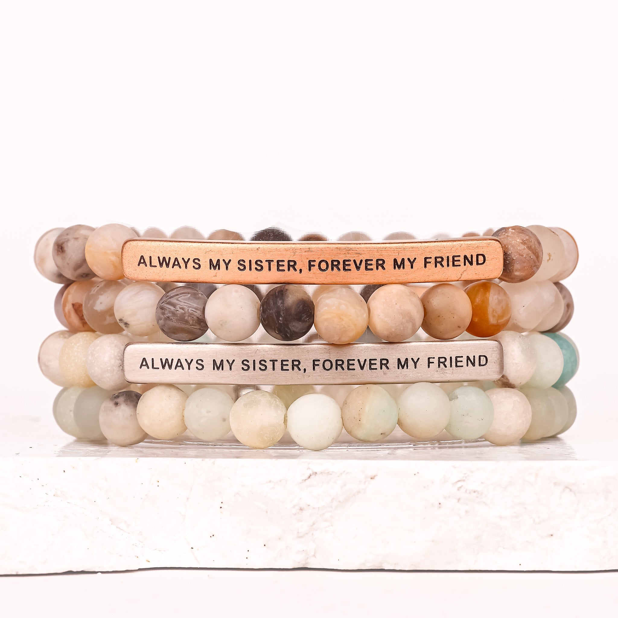 SISTER/SISTER GIFT SET - BAMBOO&AMAZONITE - Inspiration Co.