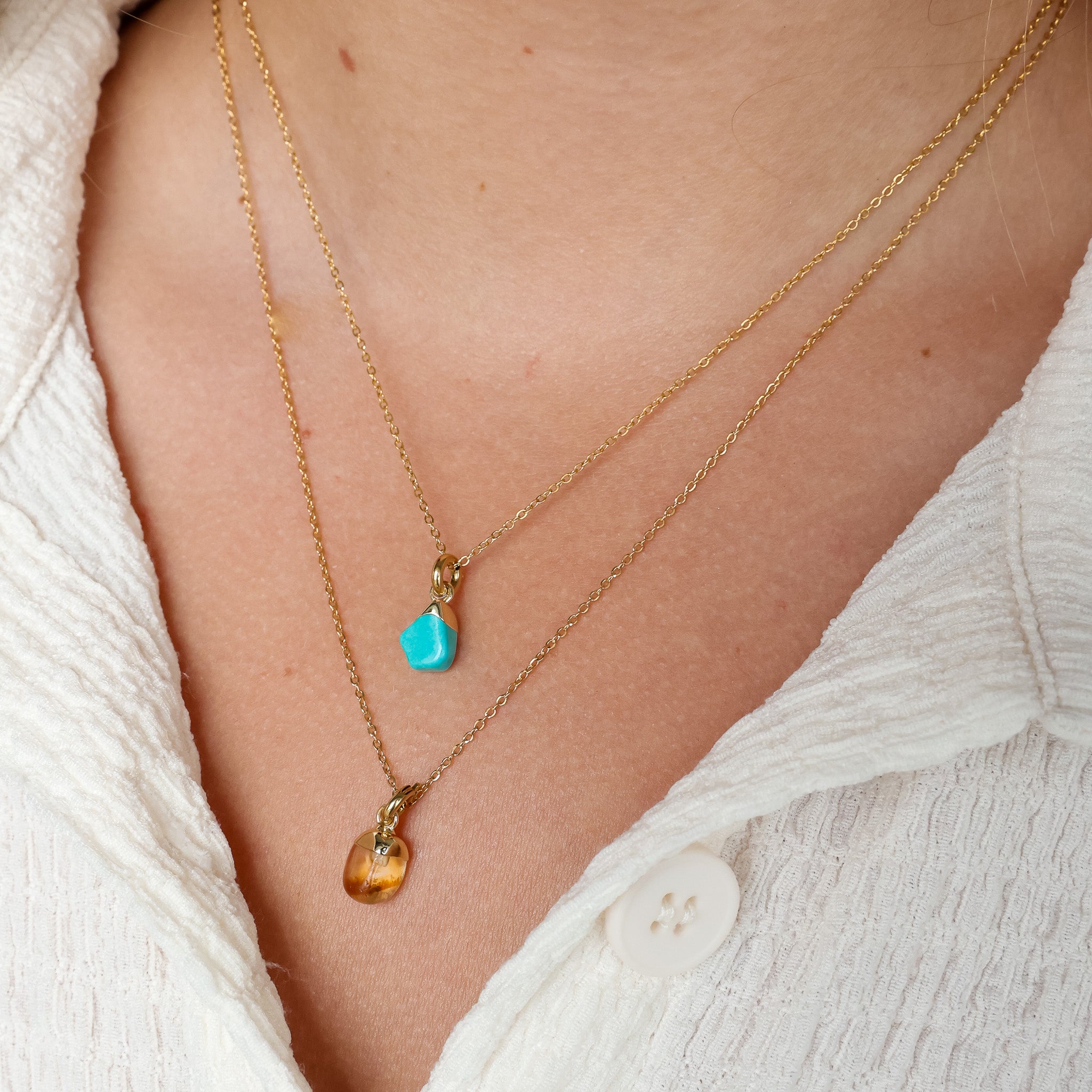 Turquoise(DEC) Raw Birthstone Charm - Inspiration Co.