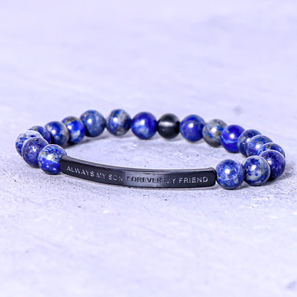 blue beaded bracelet for men