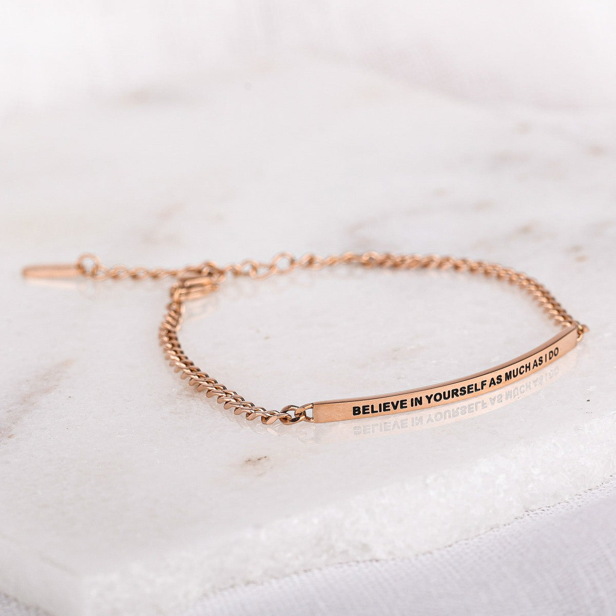 rose gold inspirational bracelet