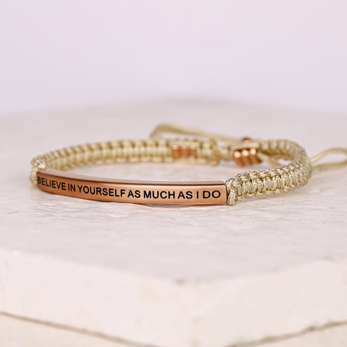 engraved rope bracelet