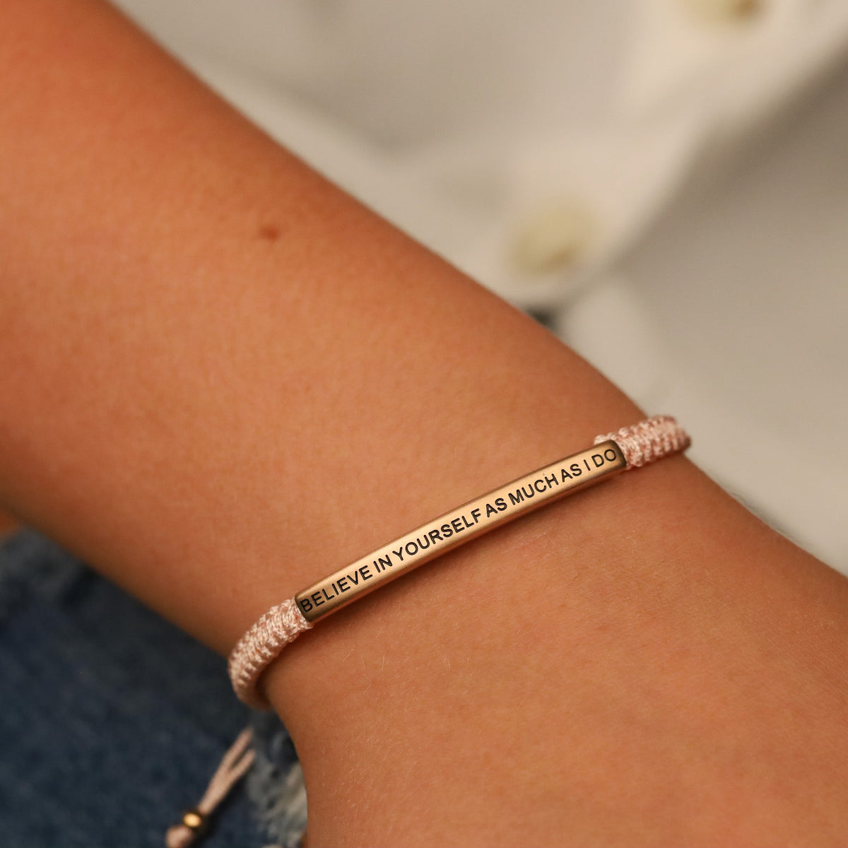 engraved rope bracelet