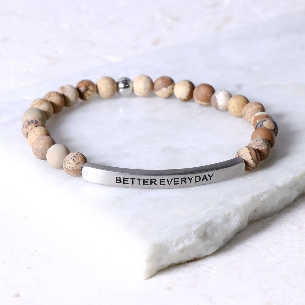 Engraved inspirational bracelet