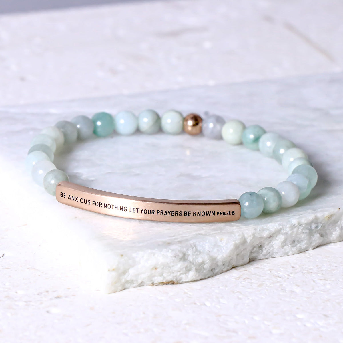 Positive message engraved bracelet