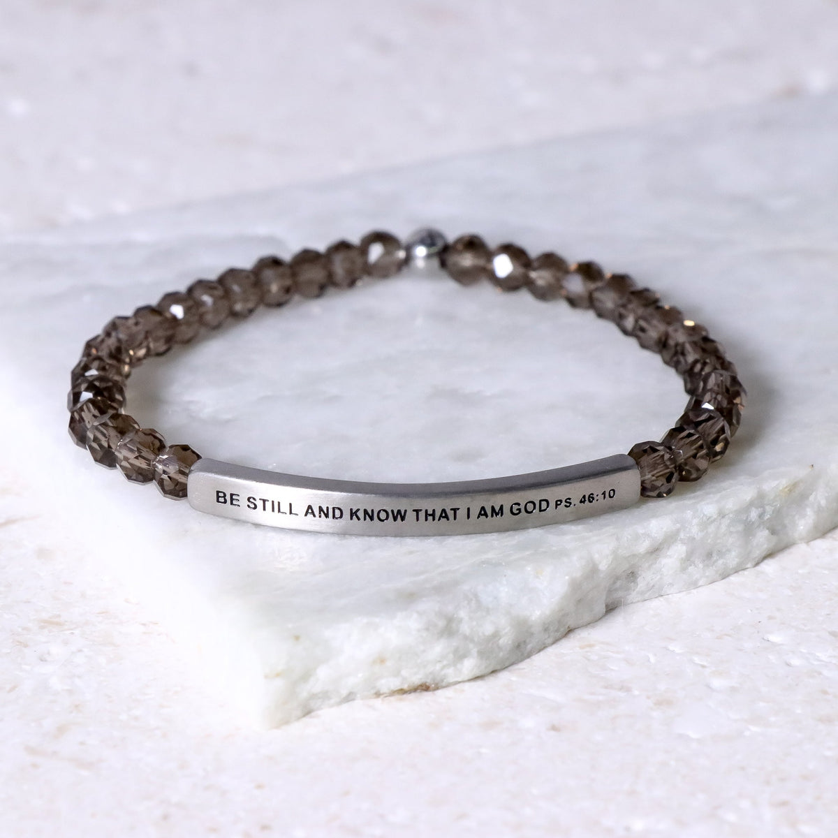 Faith based inspirational engraved bracelet