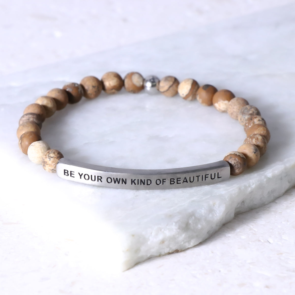 Positive affirmation engraved jewelry