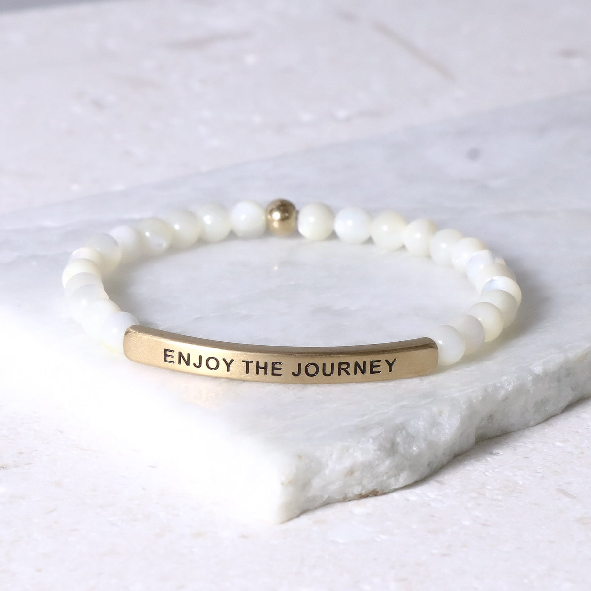 Engraved positive message bracelet