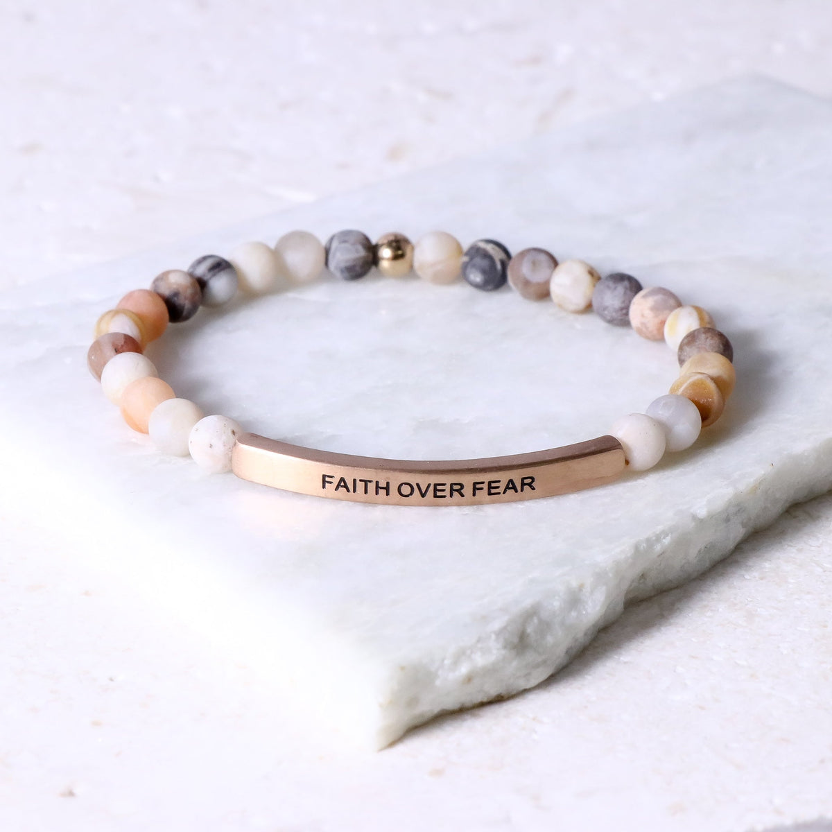 engraved faith bracelet