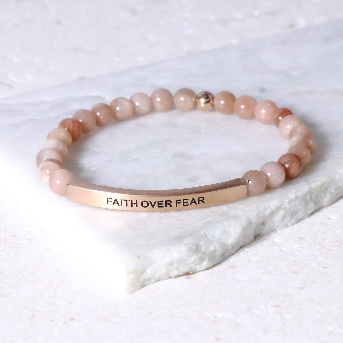 Earth stone beaded bracelet