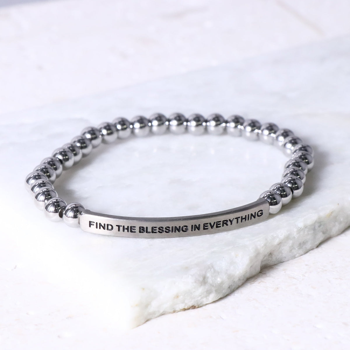 Stainless steel engraved bracelet