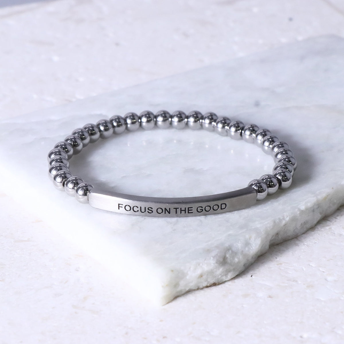 Inspirational beaded bracelet