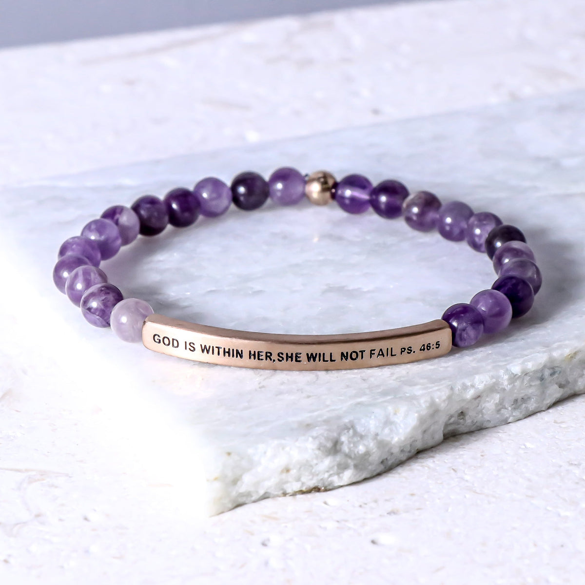 Inspiring engraved bracelet