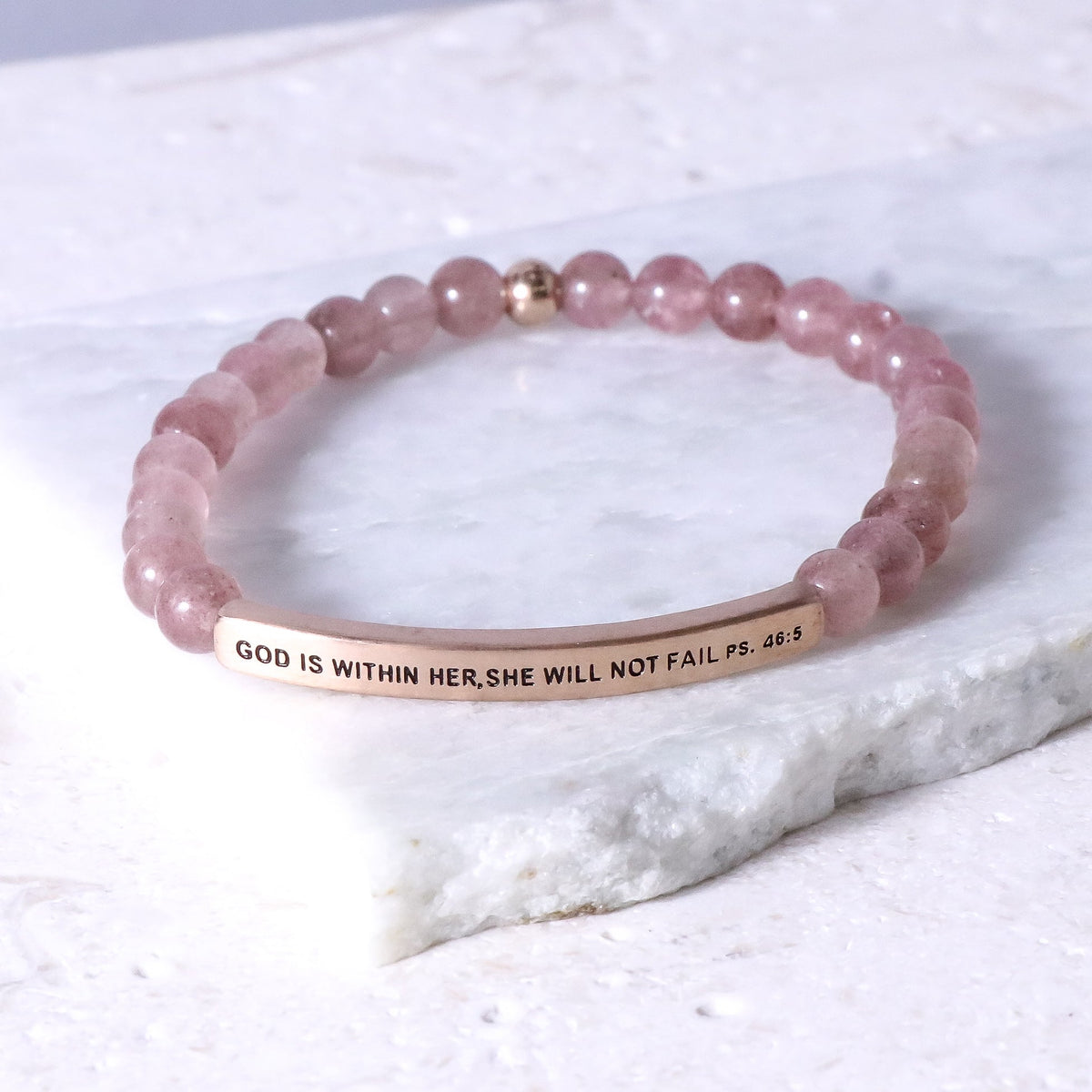 Inspirational beaded bracelet