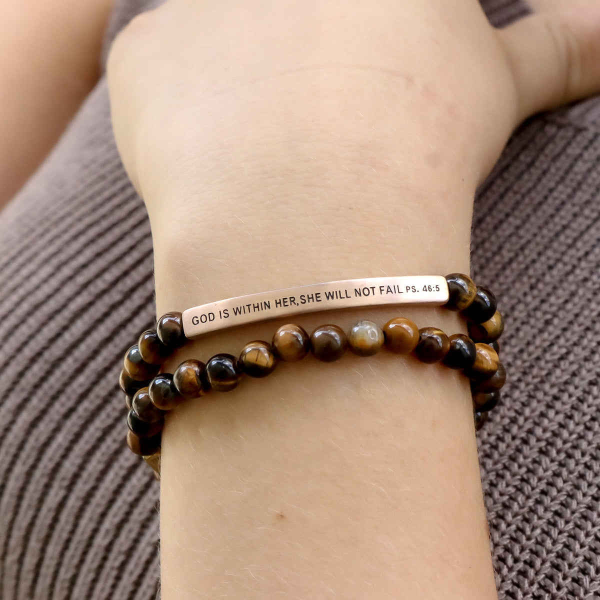 Engraved scripture bracelet